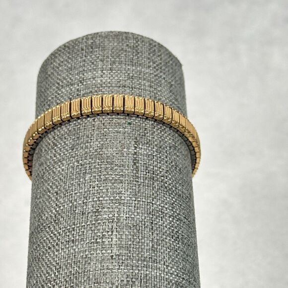 VTG Timex Watch Womens 21mm Square Manual Wind Gold Tone Expansion Band Working - Picture 7 of 12